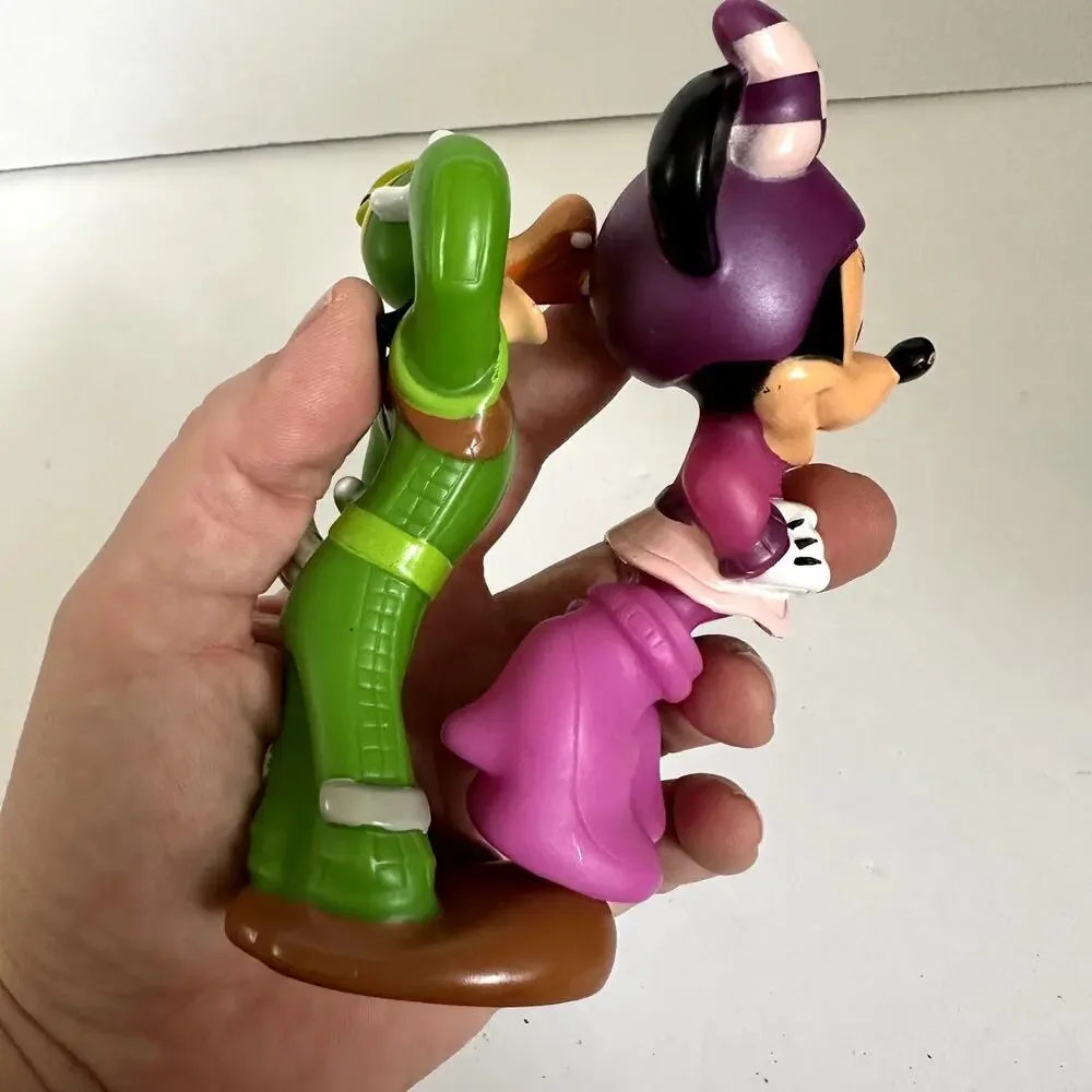 Vintage Minnie Mouse Goofy Roadster Racer Figures Rubber Replacement Toy